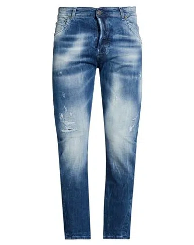 Patriòt Man Jeans Blue Size 32 Cotton, Elastane