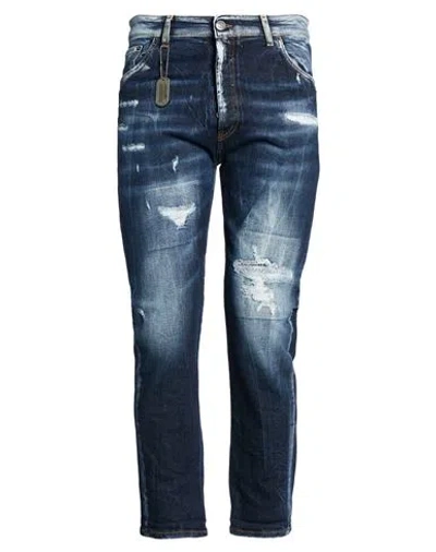 Patriòt Man Jeans Blue Size 34 Cotton, Elastane