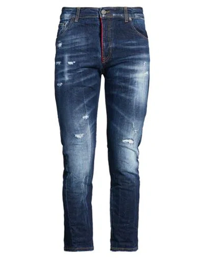 Patriòt Man Jeans Blue Size 34 Cotton, Elastane