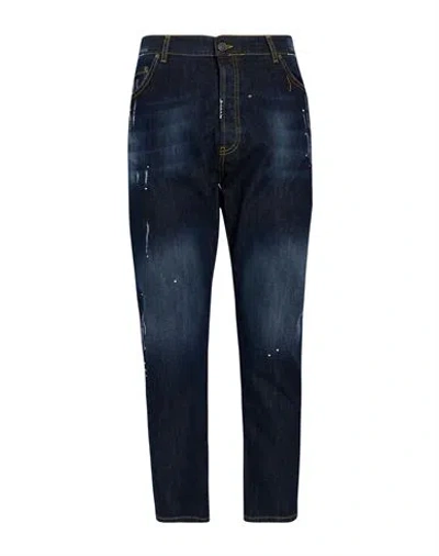 Patriòt Man Jeans Blue Size 36 Cotton, Elastane