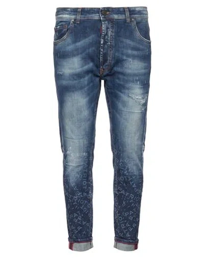 Patriòt Man Jeans Blue Size 36 Cotton, Elastane