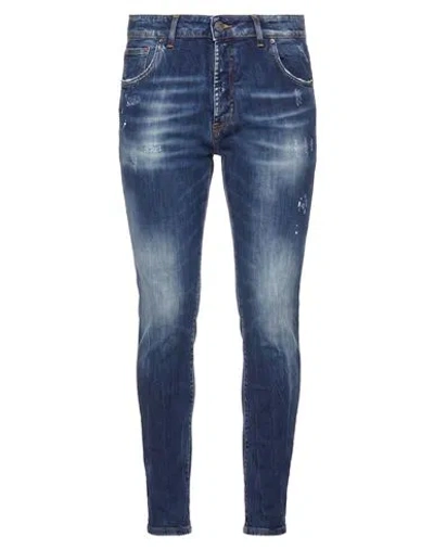 Patriòt Man Jeans Blue Size 36 Cotton, Elastane