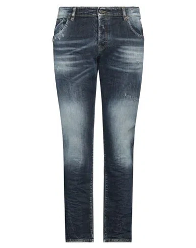 Patriòt Man Jeans Blue Size 42 Cotton, Elastane