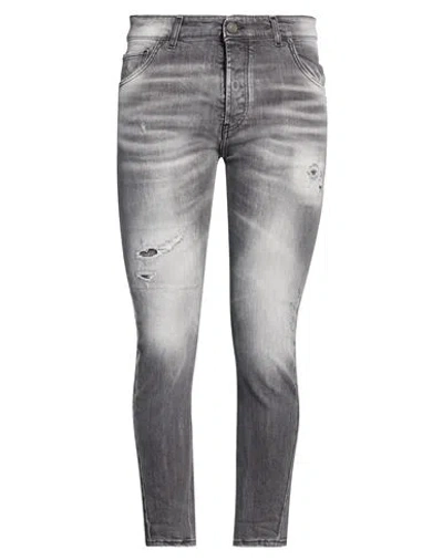 Patriòt Man Jeans Grey Size 34 Cotton, Elastane In Gray