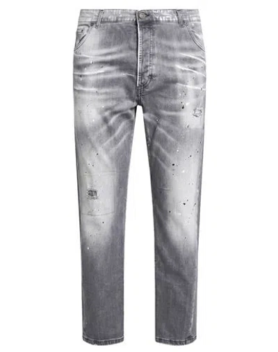 Patriòt Man Jeans Grey Size 38 Cotton, Elastane