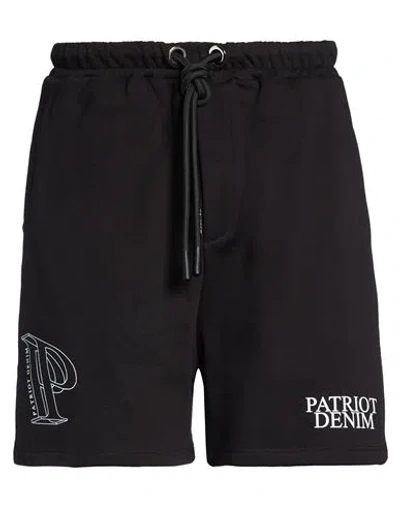 Patriòt Man Shorts & Bermuda Shorts Black Size L Cotton