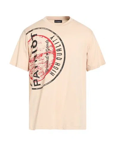 Patriòt Man T-shirt Beige Size Xxl Cotton In Brown