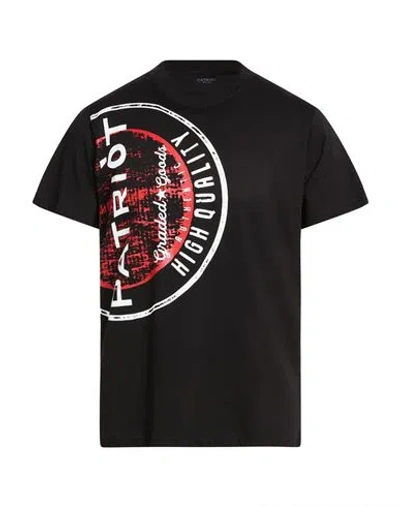 Patriòt Man T-shirt Black Size S Cotton