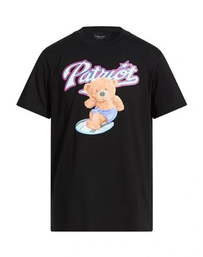 Patriòt Man T-shirt Black Size Xxl Cotton