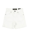 Patriòt Toddler Boy Denim Shorts White Size 7 Cotton, Elastane In White