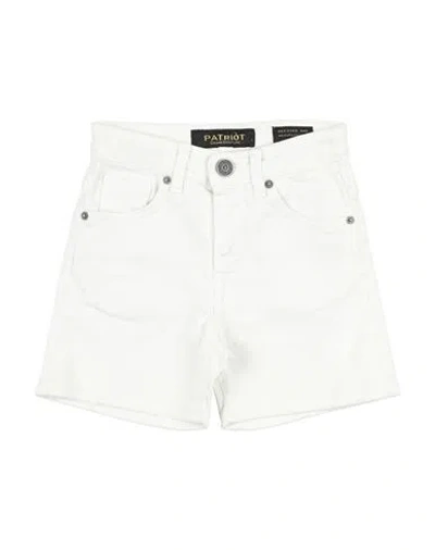 Patriòt Babies'  Toddler Boy Denim Shorts White Size 7 Cotton, Elastane