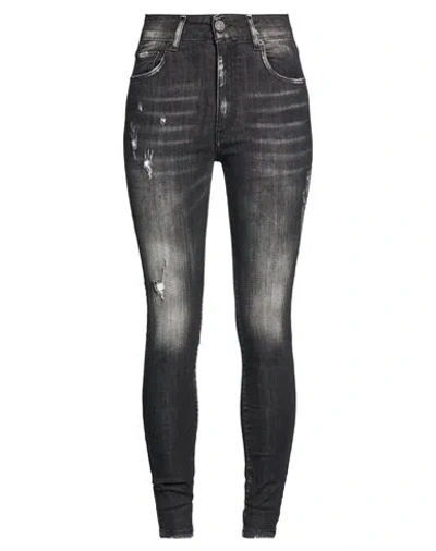 Patriòt Woman Jeans Black Size 26 Cotton, Elastane