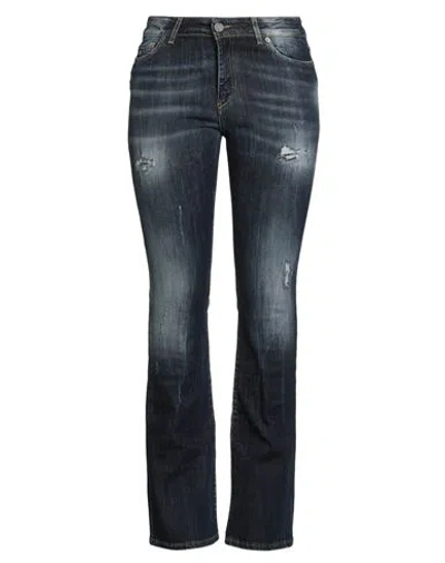 Patriòt Woman Jeans Blue Size 32 Cotton, Elastane