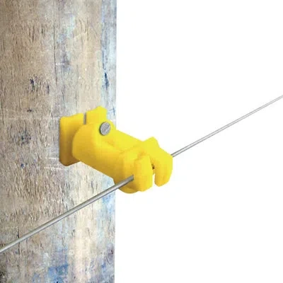 Patriòt Wood Post Slant Nail Insulator In Yellow