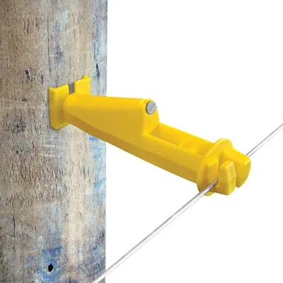Patriòt Wood Post Slant Nail Insulator In Yellow