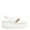 Patrizia Bonfanti 5cm Wedge Sandal In White Leather In White