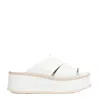 Patrizia Bonfanti 5cm Wedge Slipper White Leather In White