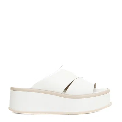 Patrizia Bonfanti 5cm Wedge Slipper White Leather