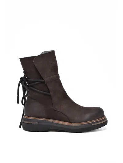 Patrizia Bonfanti Brown Leather Lace-up Boots
