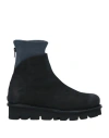 Patrizia Bonfanti Woman Ankle Boots Steel Grey Size 11 Soft Leather In Black