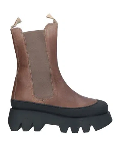 Patrizia Bonfanti Woman Ankle Boots Brown Size 10 Soft Leather