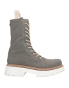 Patrizia Bonfanti Woman Ankle Boots Steel Grey Size 6 Textile Fibers In Grey
