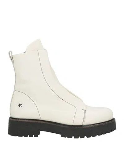 Patrizia Bonfanti Woman Ankle Boots Ivory Size 7.5 Leather In White