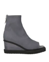 Patrizia Bonfanti Woman Ankle Boots Lead Size 8 Textile Fibers