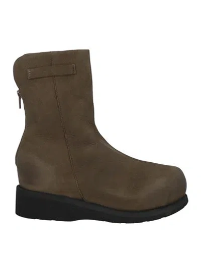 Patrizia Bonfanti Woman Ankle Boots Military Green Size 10 Soft Leather