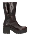 Patrizia Bonfanti Woman Ankle Boots Deep Purple Size 11 Soft Leather In Purple