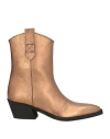 Patrizia Bonfanti Woman Ankle Boots Rust Size 8 Leather