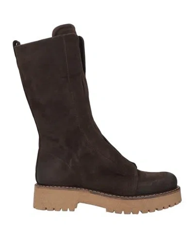 Patrizia Bonfanti Woman Boot Dark Brown Size 8 Leather