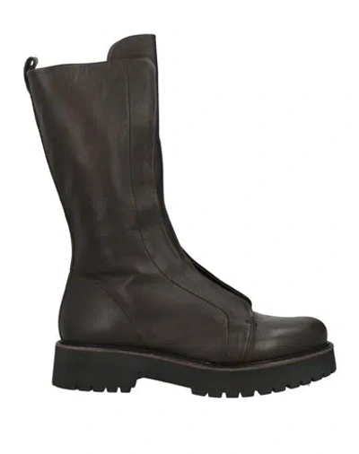 Patrizia Bonfanti Woman Boot Dark Brown Size 8 Leather
