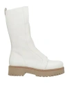 Patrizia Bonfanti Woman Boot Off White Size 6 Leather