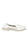 Patrizia Bonfanti Woman Loafers White Size 7 Leather In White