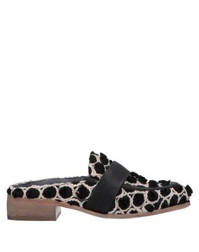 Patrizia Bonfanti Woman Mules & Clogs Black Size 8 Soft Leather, Textile Fibers