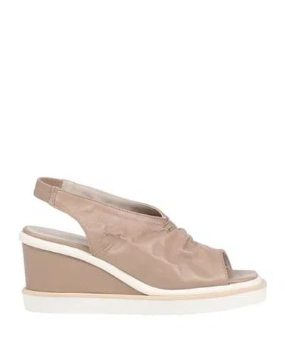 Patrizia Bonfanti Woman Sandals Beige Size 8 Leather