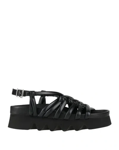 Patrizia Bonfanti Woman Sandals Black Size 7 Leather