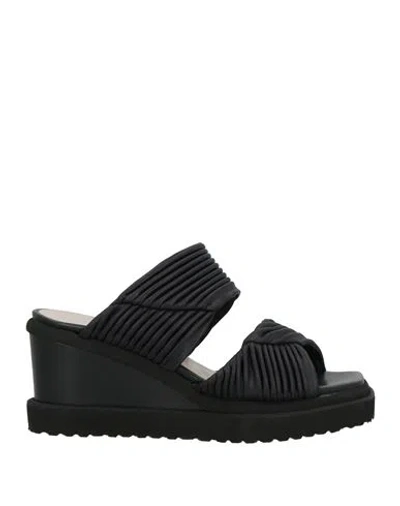 Patrizia Bonfanti Woman Sandals Black Size 8 Leather