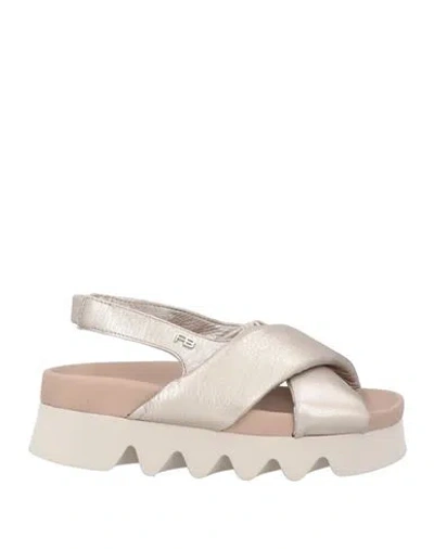 Patrizia Bonfanti Woman Sandals Grey Size 10 Leather