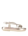 Patrizia Bonfanti Woman Sandals Platinum Size 8 Leather In Gray