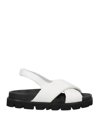 Patrizia Bonfanti Woman Sandals White Size 6 Soft Leather