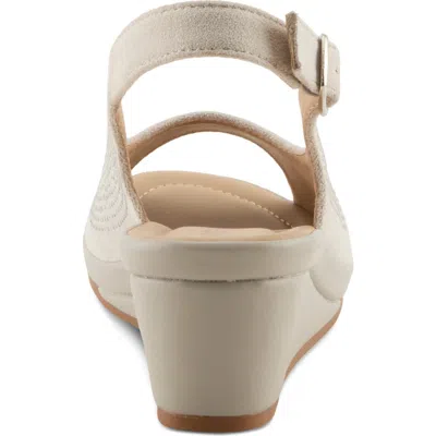 Patrizia By Spring Step Adriella Slingback Wedge Sandal In White
