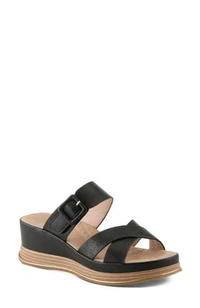 Patrizia By Spring Step Cattaneo Wedge Sandal In Black