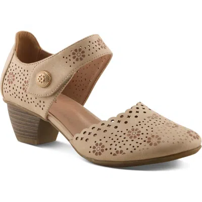 Patrizia By Spring Step Footloose Laser Cut Pump In Beige
