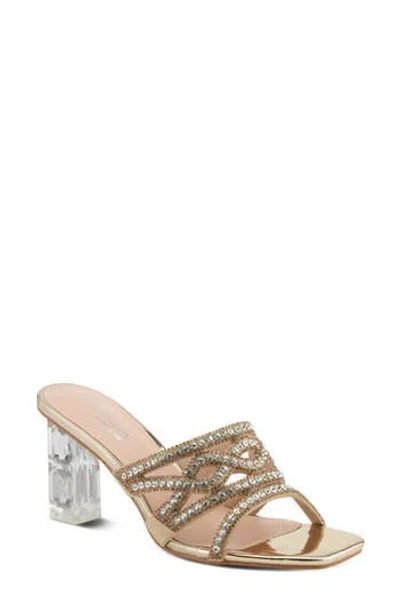 Patrizia By Spring Step Knowles Crystal Sandal In Gold