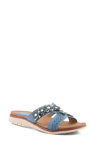 Patrizia By Spring Step Lisetta Slide Sandal In Blue Multi