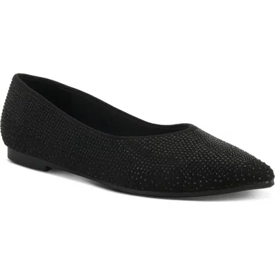 Patrizia By Spring Step Lowen Rhinestone Embellished Flat In Black