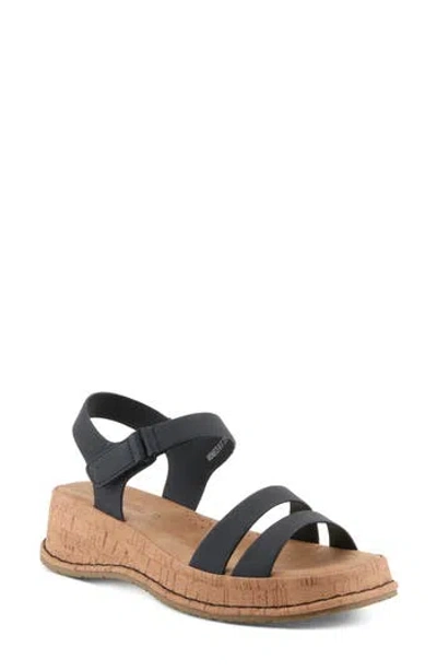 Patrizia By Spring Step Moniece Platform Wedge Sandal In Black
