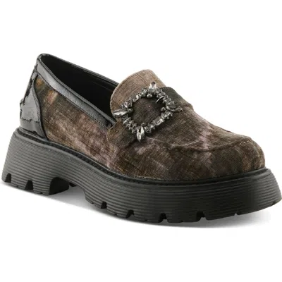 Patrizia By Spring Step Morhua Platform Loafer In Olive Multi